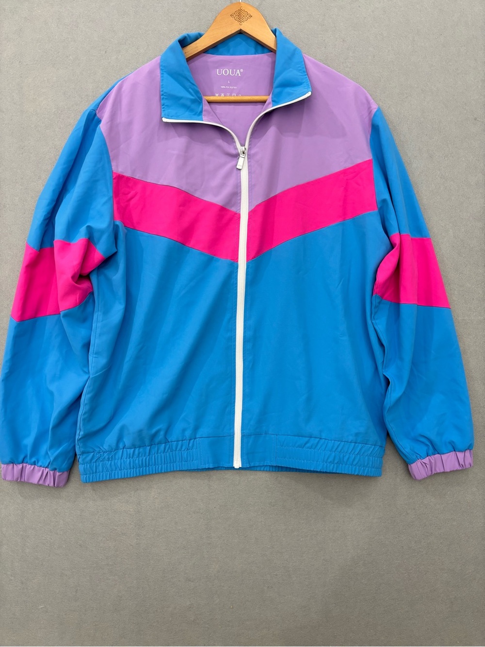 UOUA 80’s Vibe Colorblock Windbreaker/Utility Jacket